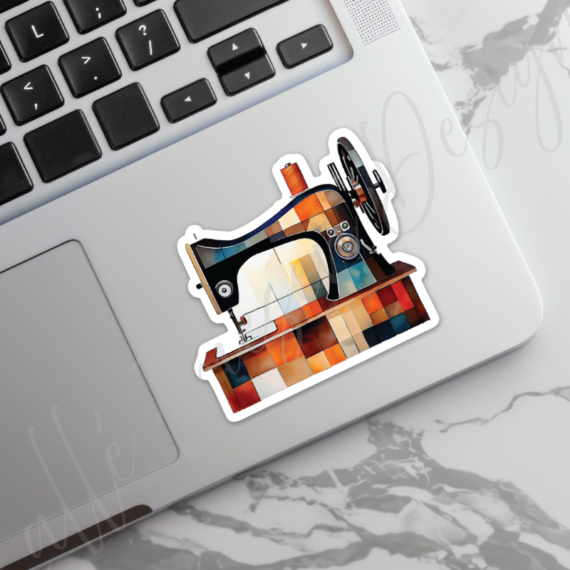 Moody Quilt & Sewing Machine Sticker