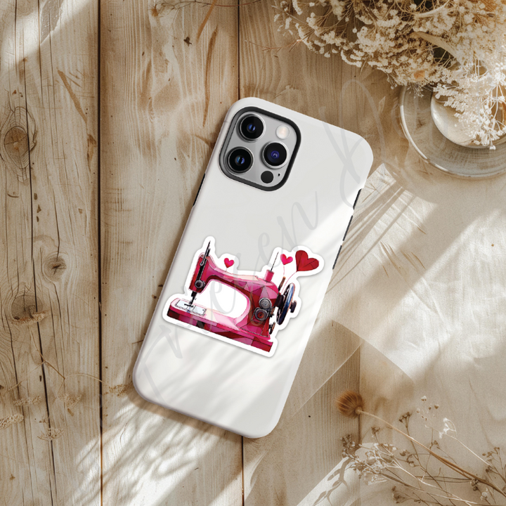 Vintage Love Sewing Machine Sticker