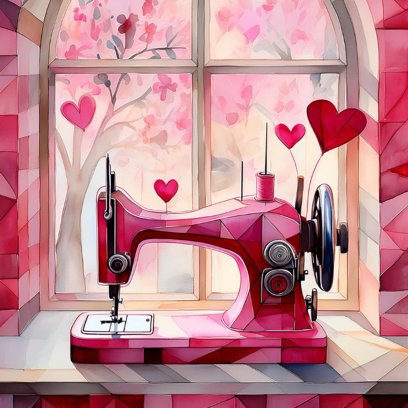 Sew In Love Valentine Collection A2  5- Card  Box Set