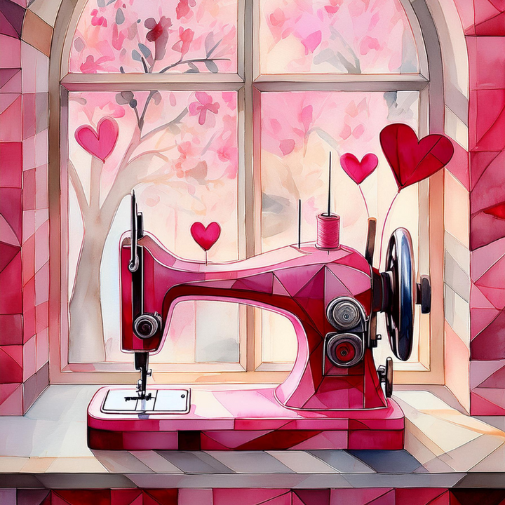 Sew In Love Valentine Collection A2  5- Card  Box Set