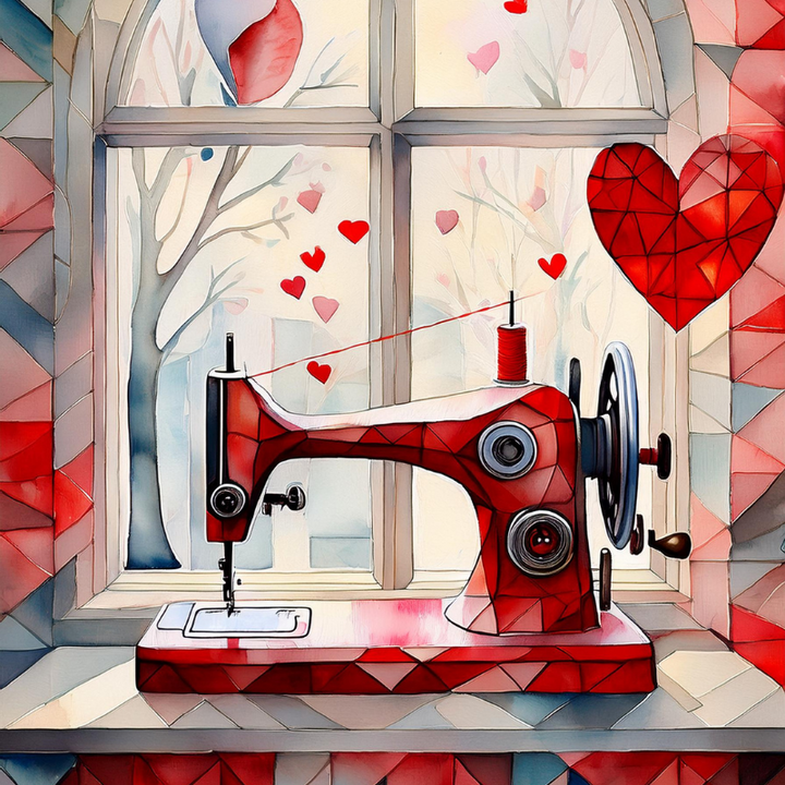 Sew In Love Valentine Collection A2  5- Card  Box Set