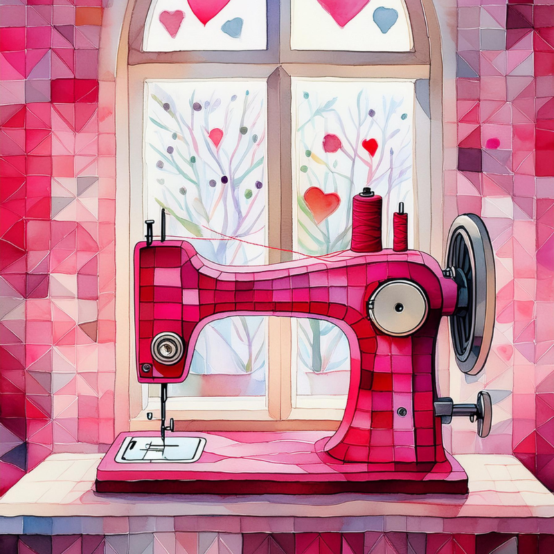 Sew In Love Valentine Collection A2  5- Card  Box Set