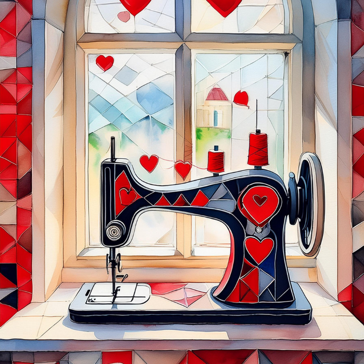Sew In Love Valentine Collection A2  5- Card  Box Set
