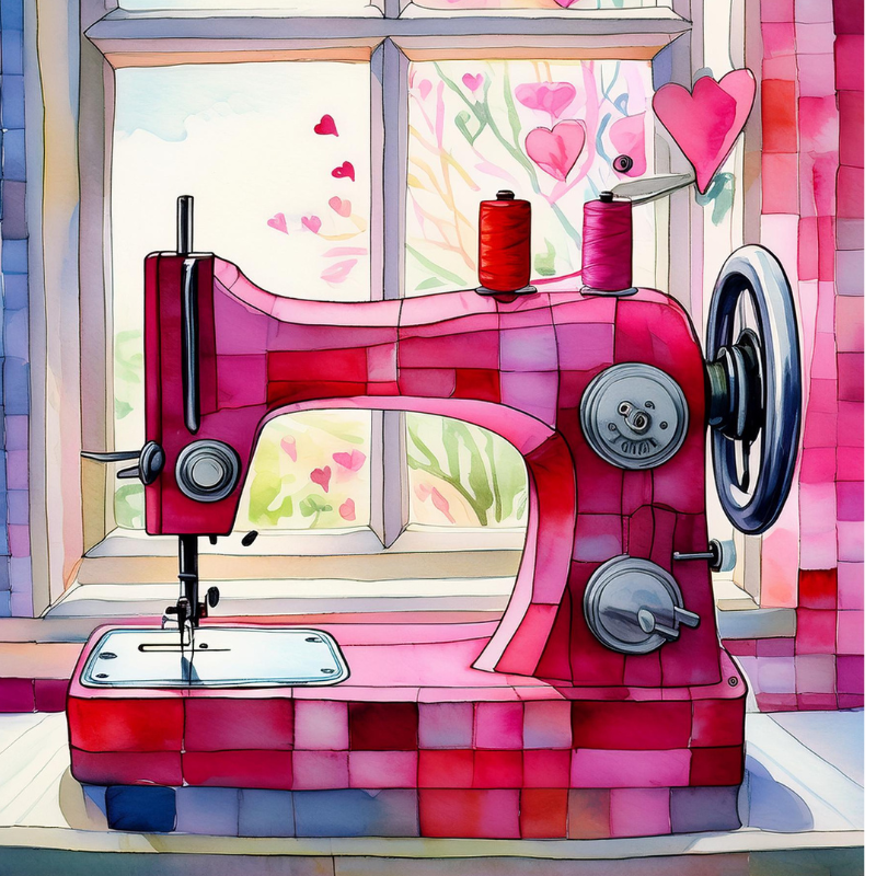 Sew In Love Valentine Collection A2  5- Card  Box Set