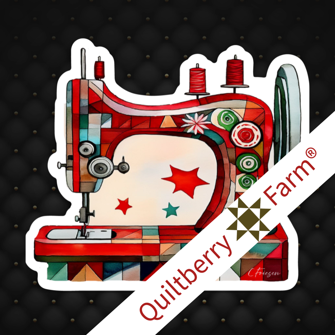 Holiday Sewing Machine Sticker, Quilting & Sewing