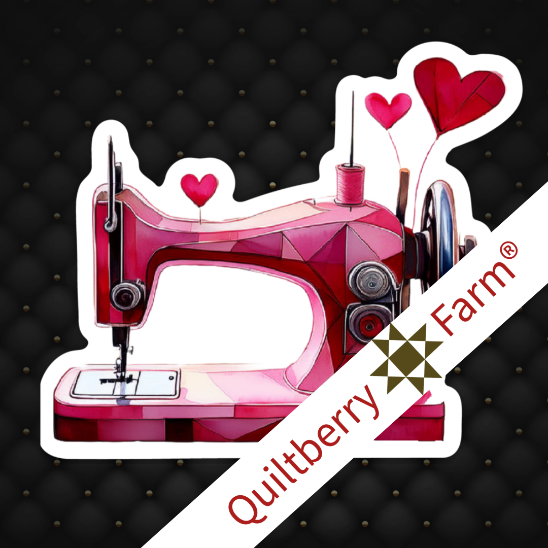 Vintage Love Sewing Machine Sticker