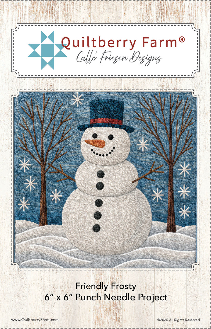 Friendly Frosty Punch Needle Pattern jacket front