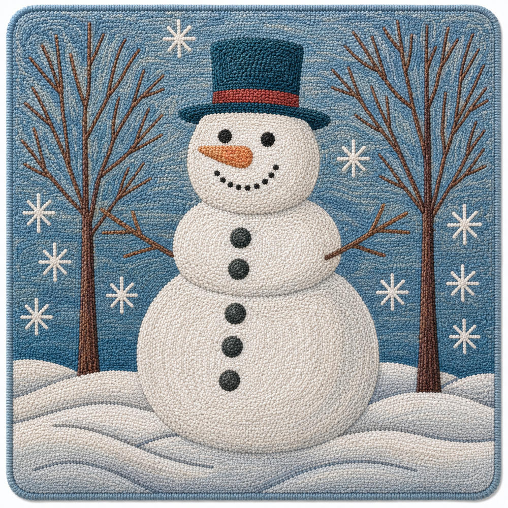 Friendly Frosty Punch Needle Pattern cover
