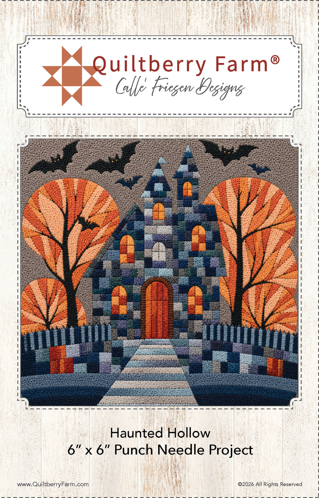 Haunted Hollow Punch Needle Pattern jacket front