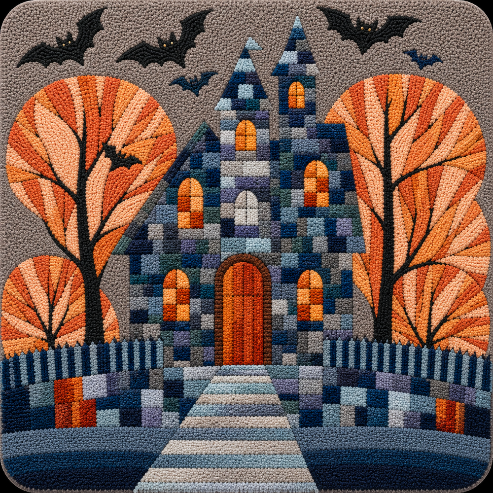 Haunted Hollow Punch Needle Pattern cover