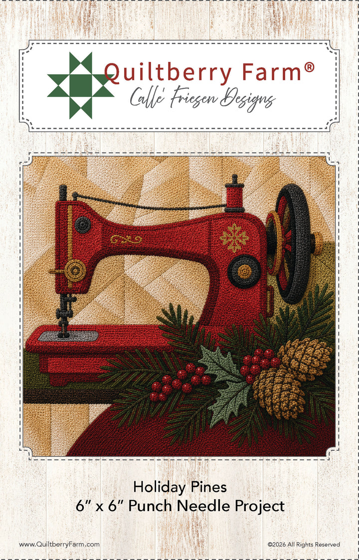 Holiday Pines Punch Needle Pattern jacket front