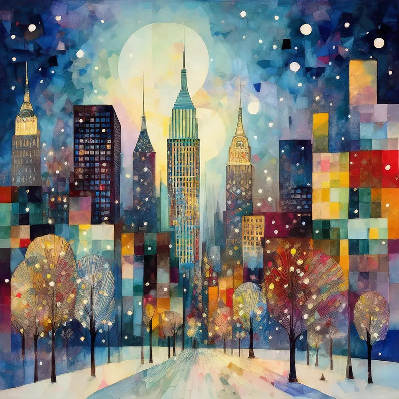 Cityscape Holiday Collection 8-Card Boxed Set
