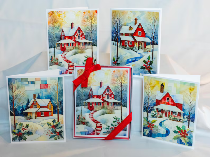 Home for the Holidays A2 8-Card Boxed Set