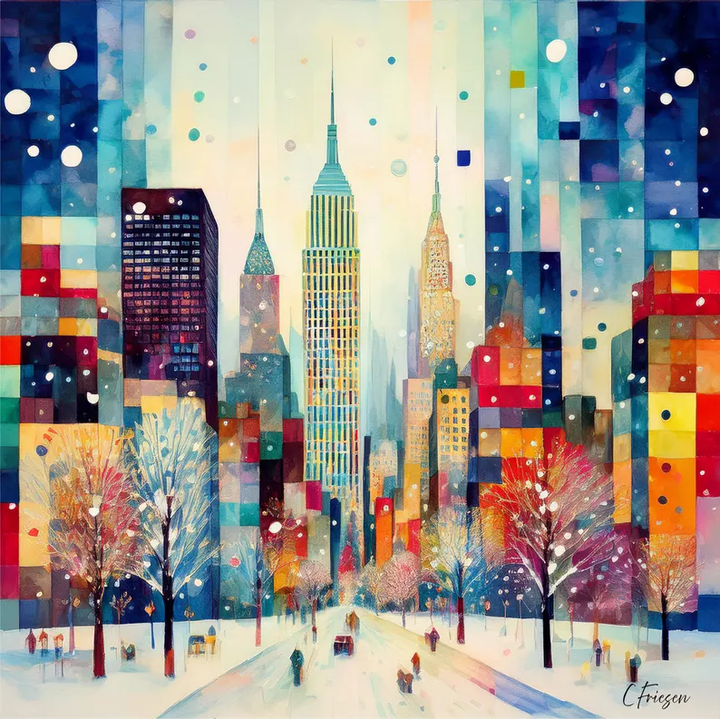 Cityscape Holiday Collection 8-Card Boxed Set