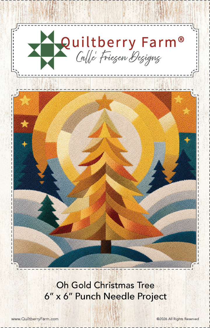 Oh Gold Christmas Tree Punch Needle Pattern jacket front
