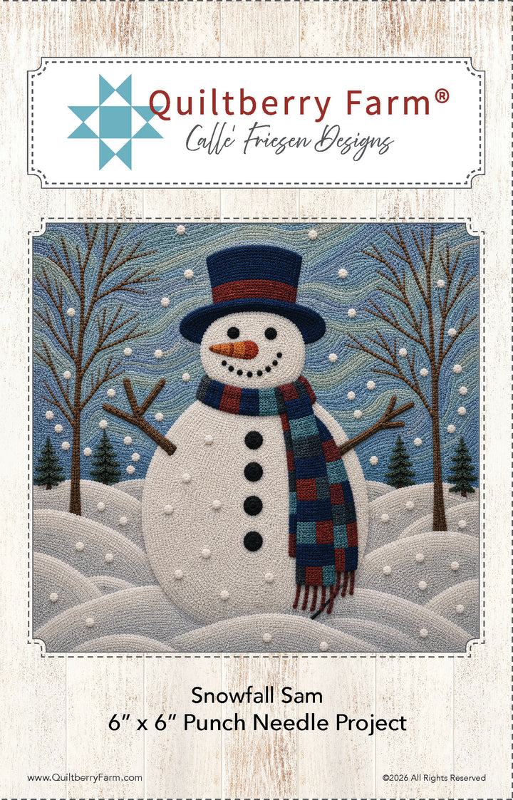 Snowfall Sam Punch Needle Pattern jacket front