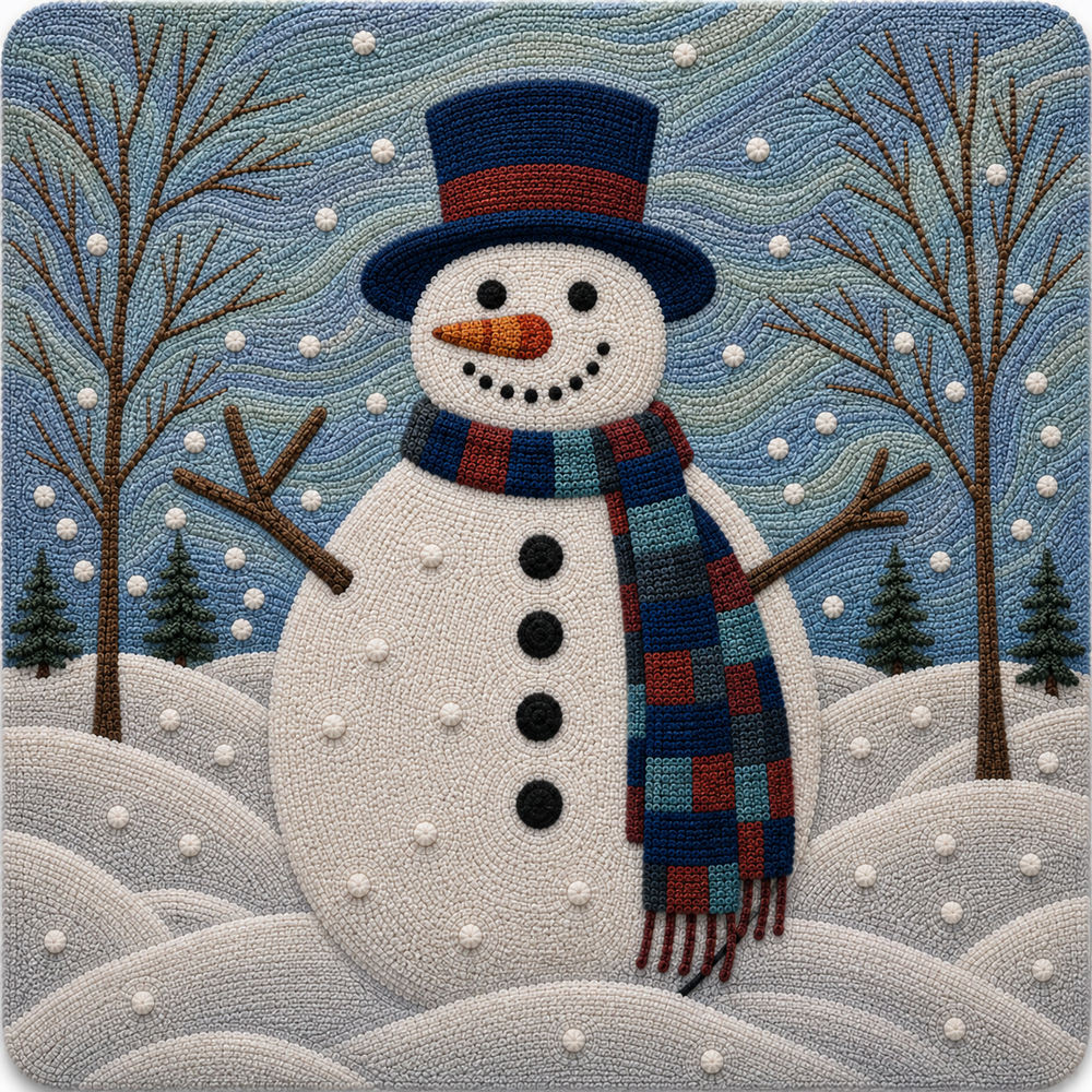 Snowfall Sam Punch Needle Pattern cover
